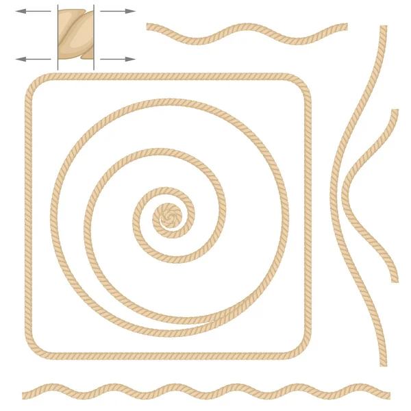 抽象米色绳 — 图库矢量图片
