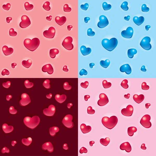 Valentine hearts backgrounds — Stock Vector