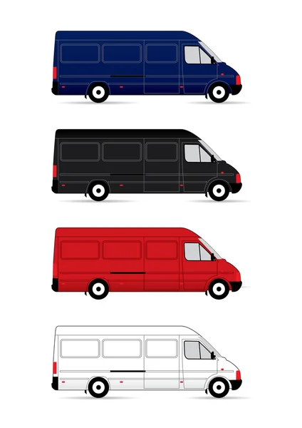 Vereinzelte Lieferwagen — Stockvektor