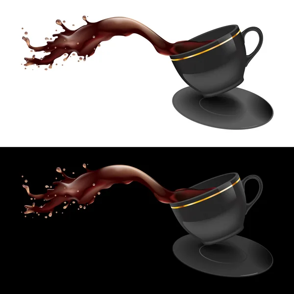 Брызги кофе — стоковый вектор