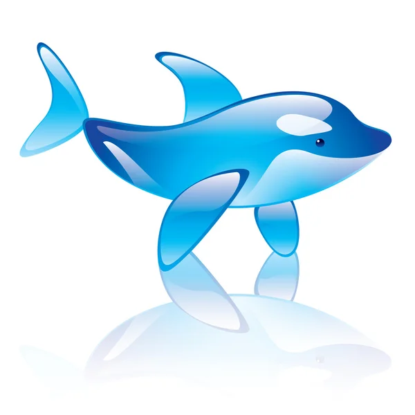 Orca simbolo balena — Vettoriale Stock