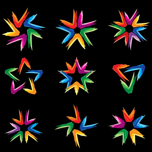 Набір піктограм різних зірок — стоковий вектор