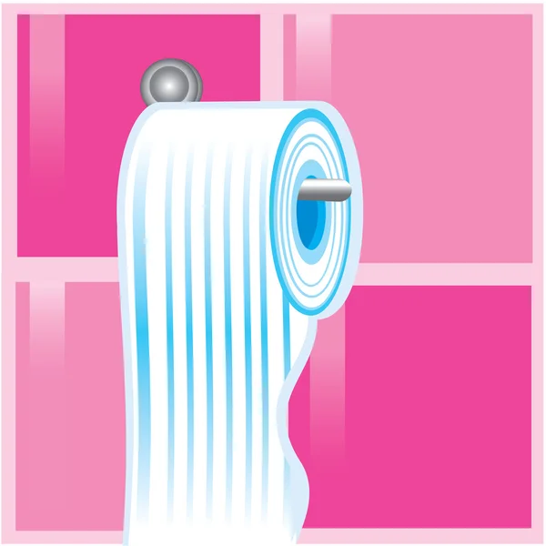 Blå rulle toalettpapper — Stock vektor