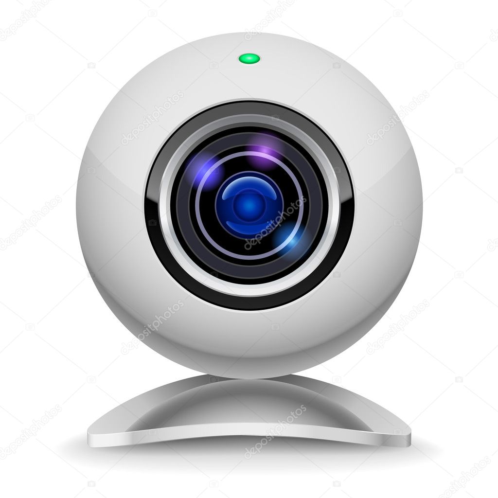 Realistic white webcam