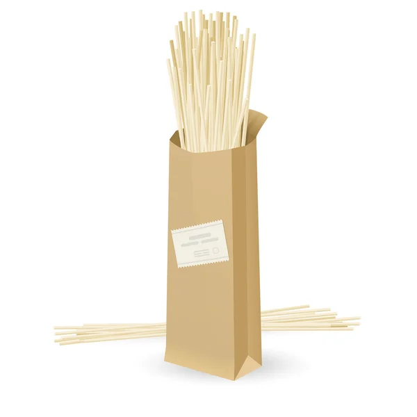 Pacote realista espaguete — Vetor de Stock