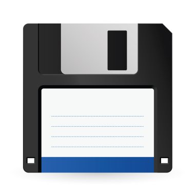 Magnetic floppy disc icon clipart