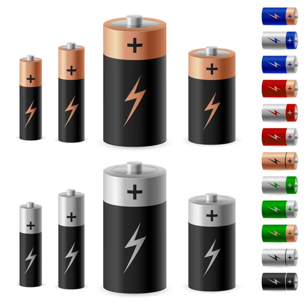 Zestaw baterii — Wektor stockowy