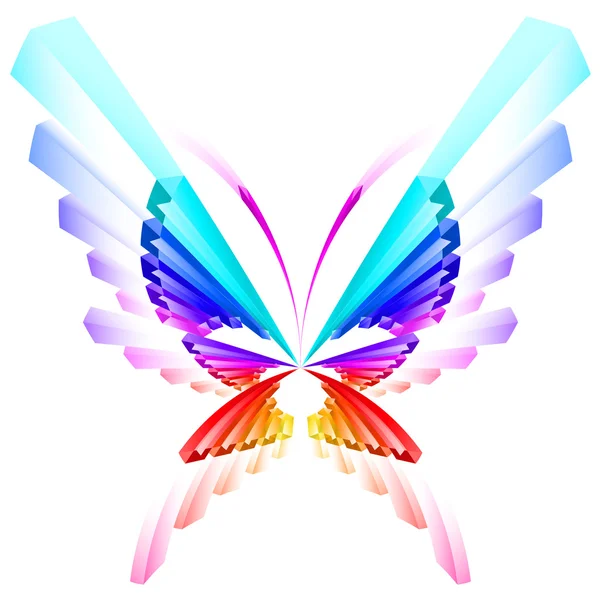 Papillon coloré abstrait — Image vectorielle
