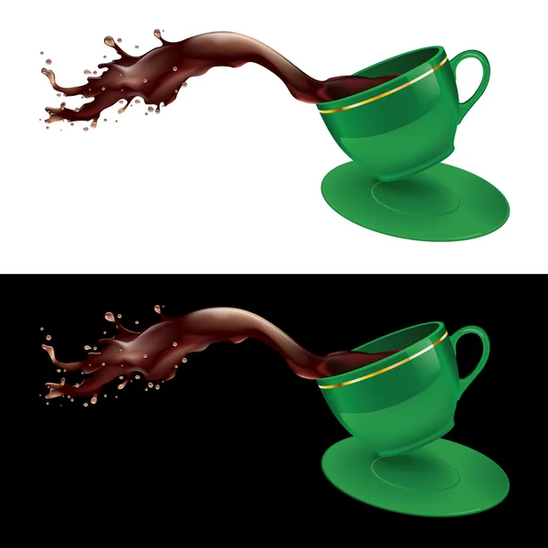 Koffie spatten — Stockvector
