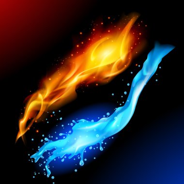 Fire and water clipart