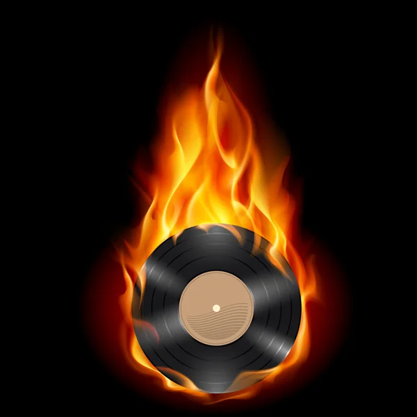 Simbol terbakar Vinyl - Stok Vektor