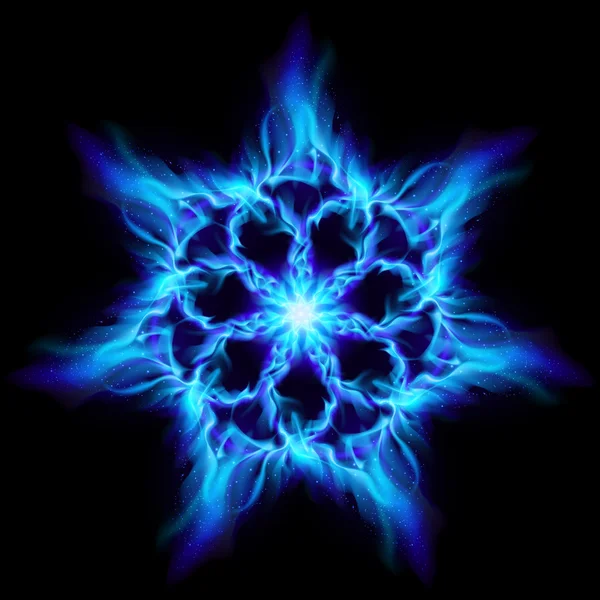 Синій вогненна квітка — стоковий вектор