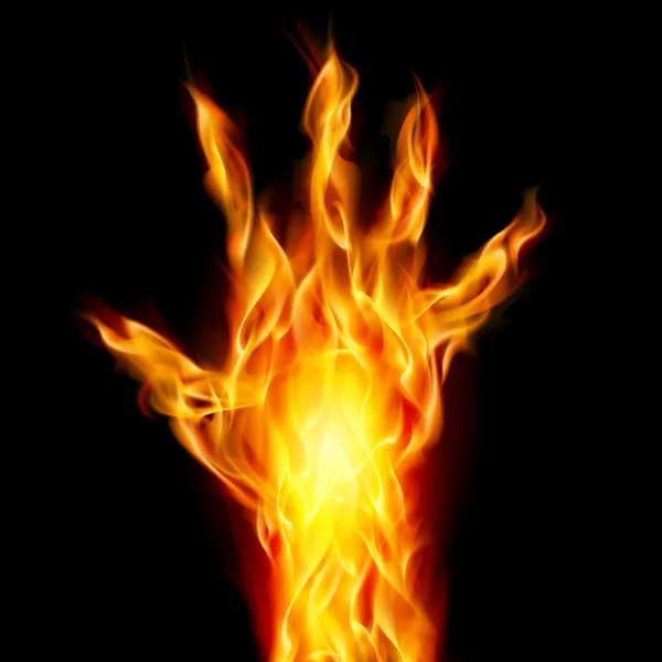 Fire hand — Stock Vector
