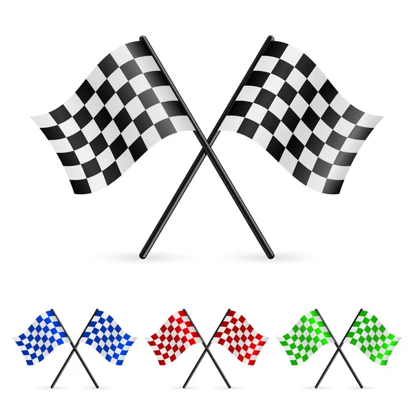 Checkered Flags — Stock Vector