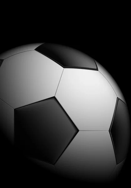 Bola de futebol realista — Vetor de Stock