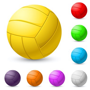 Multi-colored volleyball realiste clipart