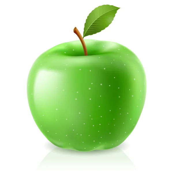 Grüner Apfel — Stockvektor