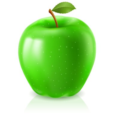 Ripe green apple clipart