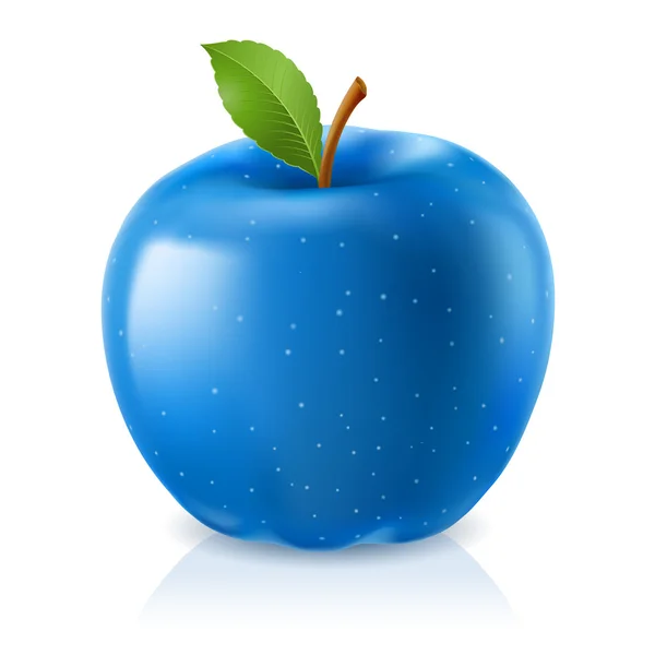 Вкусное голубое яблоко — стоковый вектор