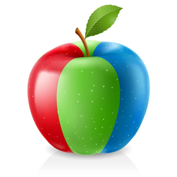 Delicious RGB apple — Stock Vector