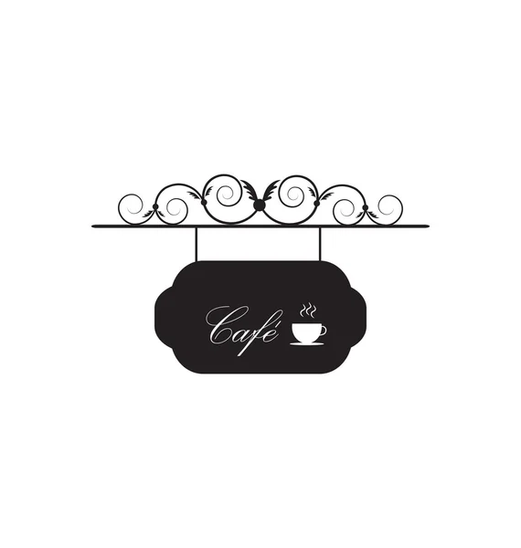 Altes Schild mit Tasse Kaffee — Stockvektor