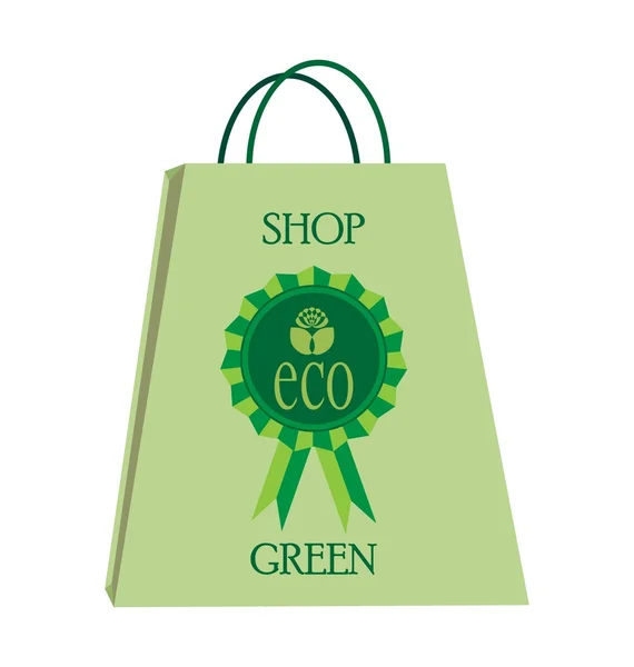 Eco Shopping Bag — Stock Vector