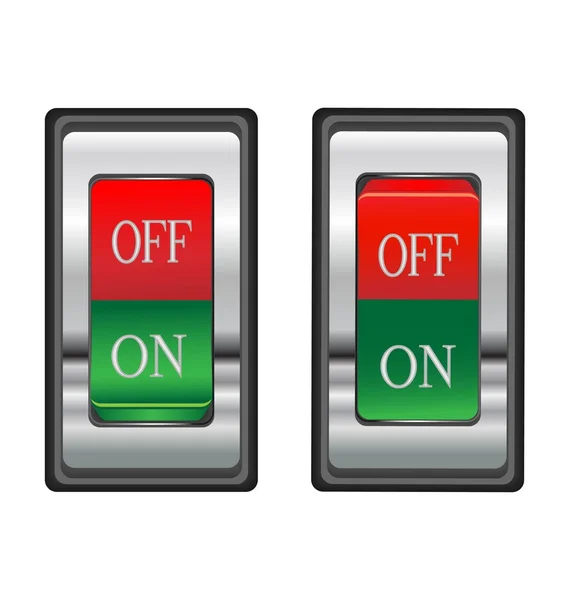 Kırmızı düğme açma-kapama düğmesi — Stok Vektör