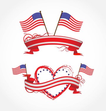 Ribbons for July 4Th clipart