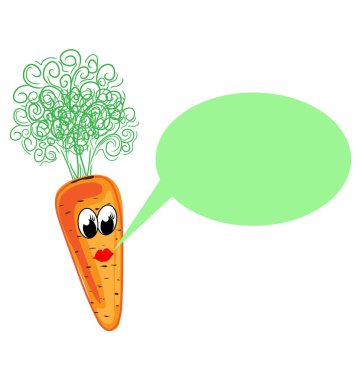 Carrot character clipart