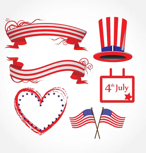 Bandiera americana sfondo stilizzato — Vettoriale Stock