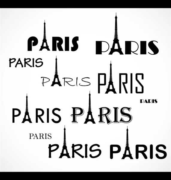 Paris. texte — Image vectorielle