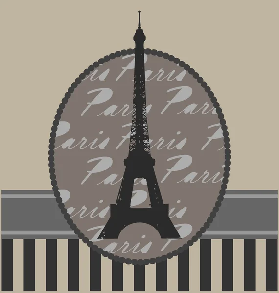 Fundo com tour Eiffel —  Vetores de Stock