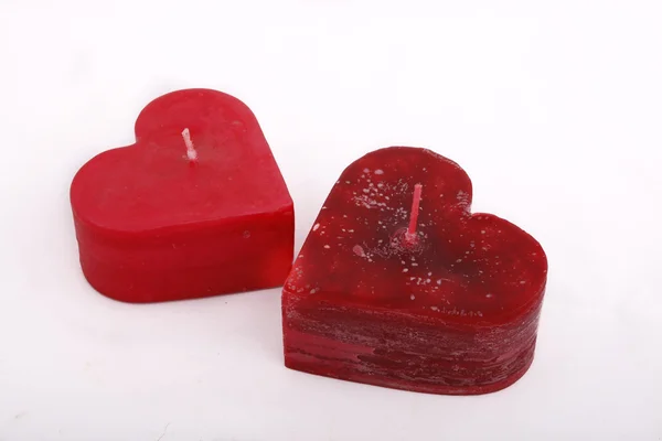 Pair candle heart Stock Image