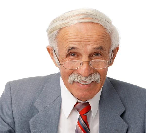 Portret van een ouderling gelukkig man — Stockfoto