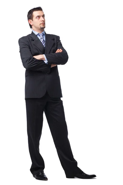 Επιχειρηματίας που στέκεται με σταυρωμένα χέρια. — Φωτογραφία Αρχείου