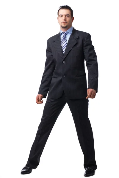 Businessman Standing Over White. — Stock Photo, Image