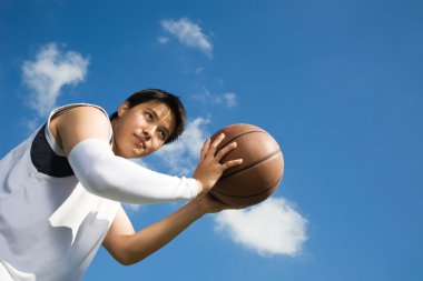 Asian basketball player clipart