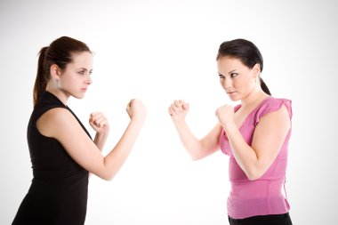 Businesswomen fighting clipart