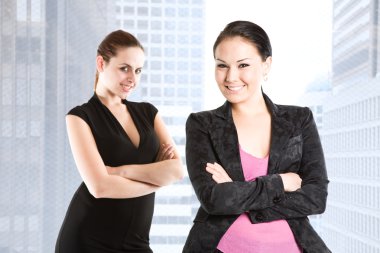 Beautiful caucasian businesswomen clipart