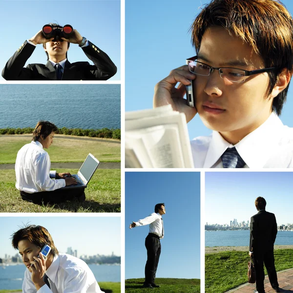 Businessman collage — Stock Photo, Image