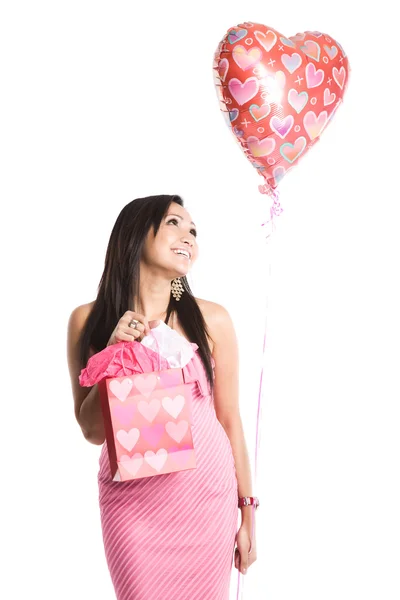 Vackra valentine asiatisk kvinna — Stockfoto