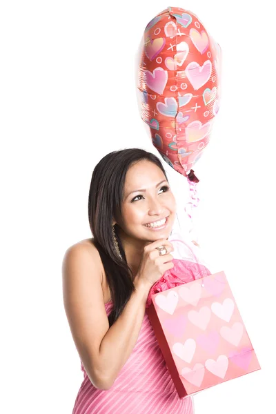 Mooie valentine Aziatische vrouw — Stockfoto