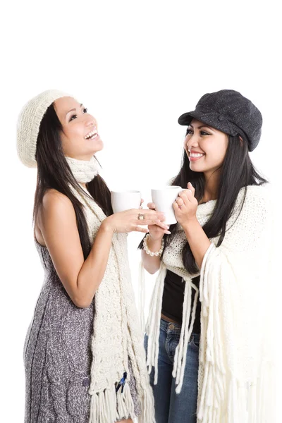 Gelukkig mooie Aziatische vrouwen lachen — Stockfoto