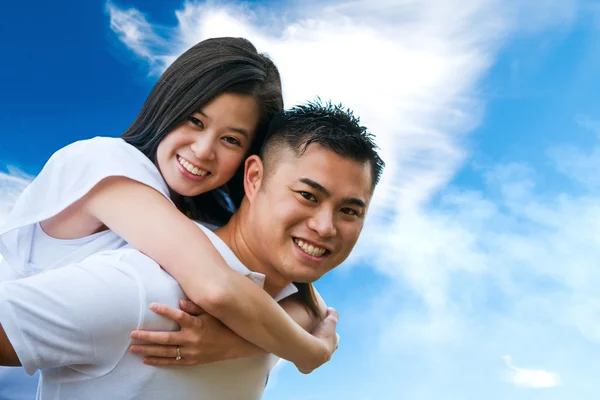 Romantic asian couple — Stock Photo, Image