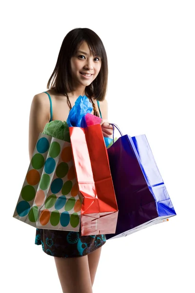 Asyalı kadın alışveriş — Stok fotoğraf
