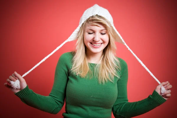 Happy caucasian girl — Stock Photo, Image