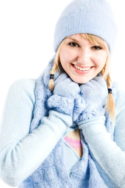 Beautiful caucasian winter clothing — Stock Photo, Image
