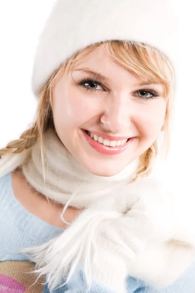 Kavkazská zimní móda dívka — Stock fotografie