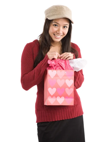 Asian valentine girl — Stock Photo, Image