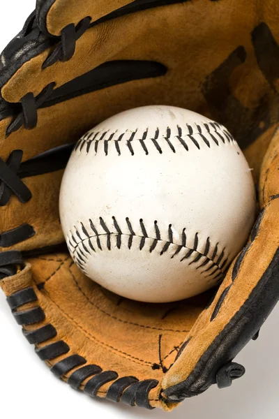 Beyzbol topu ve eldiven — Stok fotoğraf
